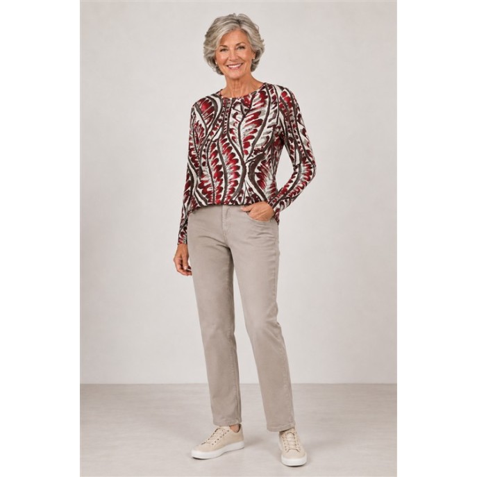 Barbara Lebek shirt 15882062 Bordeaux print Barbara Lebek shirt 15882062 Bordeaux print